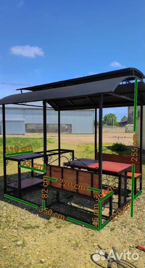 Мангал с крышей