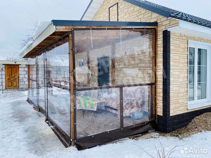 Мягкие окна, гибкие окна для беседки веранды