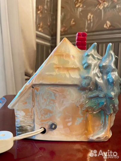 Фарфоровый светильник ночник Домик ГДР