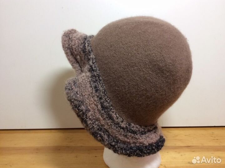 Роскошная шляпка цвета какао,55-56, арт 139
