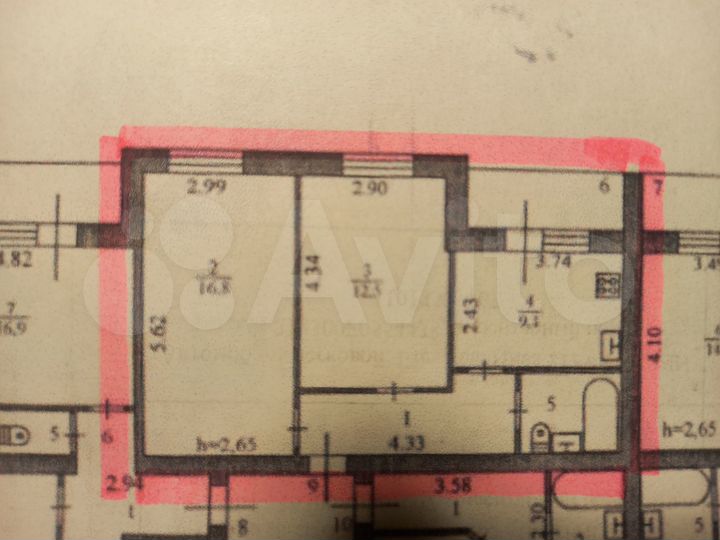 2-к. апартаменты, 48,8 м², 3/4 эт.