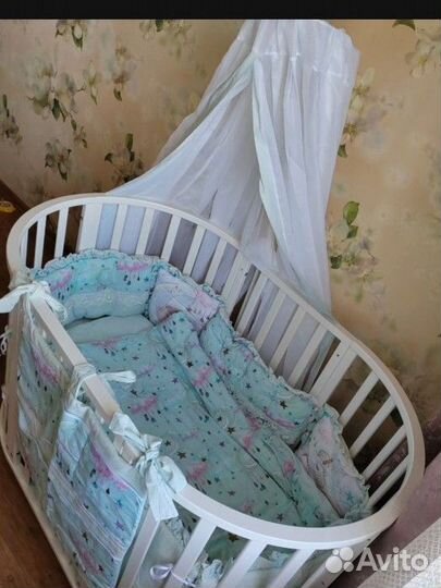Комплект бортиков в кроватку для девочки