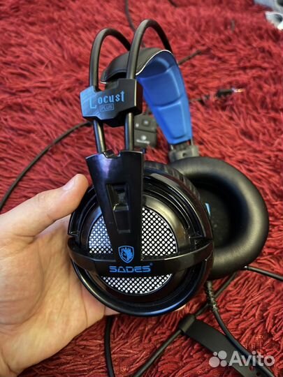 Игровые наушники Sades Locust Plus 7.1