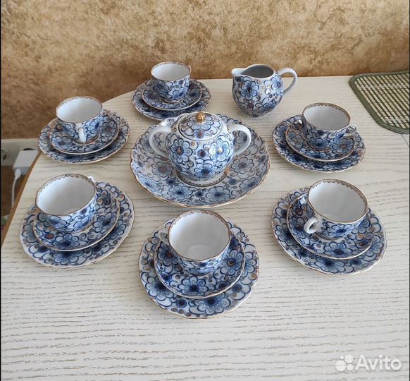 Кофейный сервиз Вьюнок лфз на 6 персон