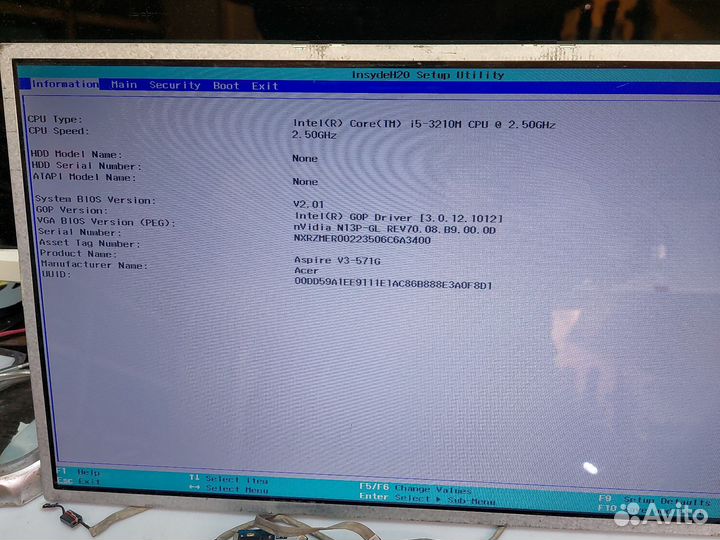 Матплата LA-7912P Rev:1.0 ноутбука Acer V3-571G