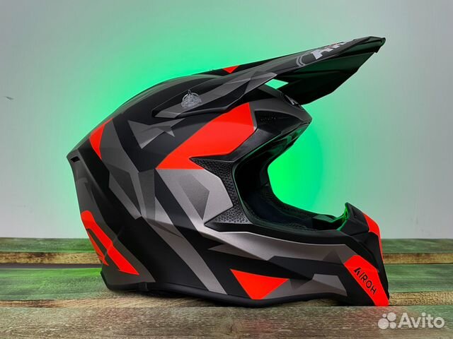 Кроссовый шлем Airoh Wraap Gray Orange