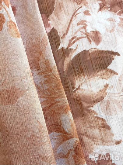 Тюль готовый с принтом