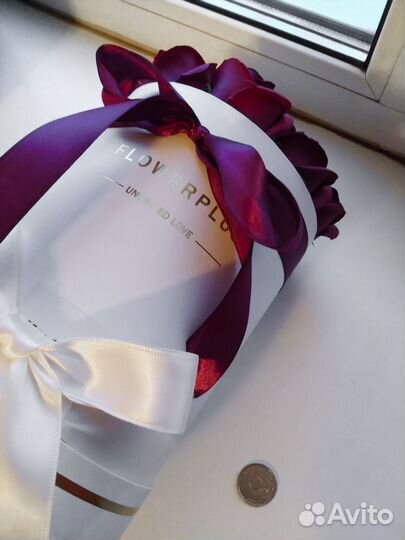 Букет роз из мыла в упаковке