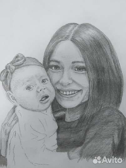 Портрет по фото карандашом