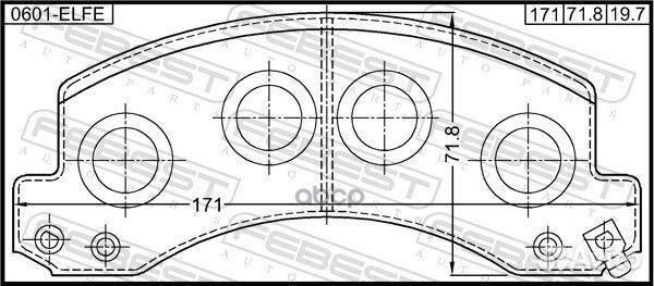 Колодки передние 0601-elff 0601-elff Febest