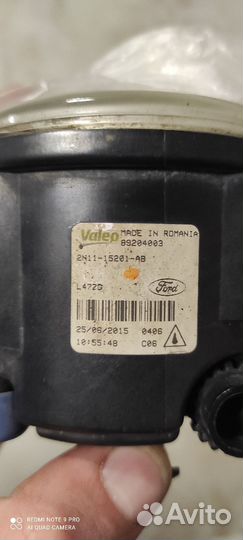 Фары птф Ford fiesta mk 6