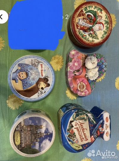 Банки жестяные для хранения поделок итд