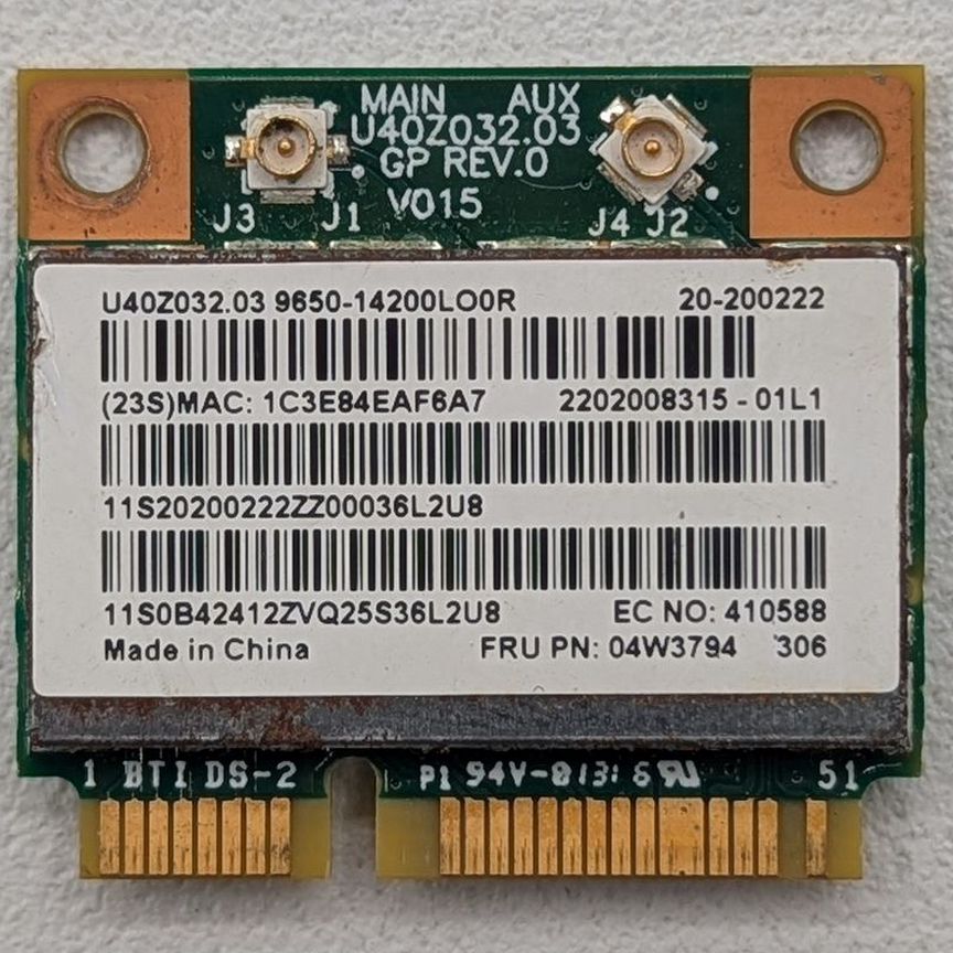 [04W3794] Wi-Fi Модуль 04w3794, Bcm943142hm, Intel, Lenovo T