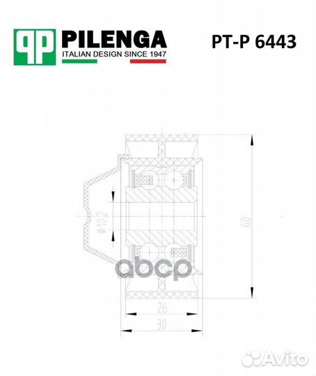 Pilenga Ролик натяжителя ремня citroen/peugeot