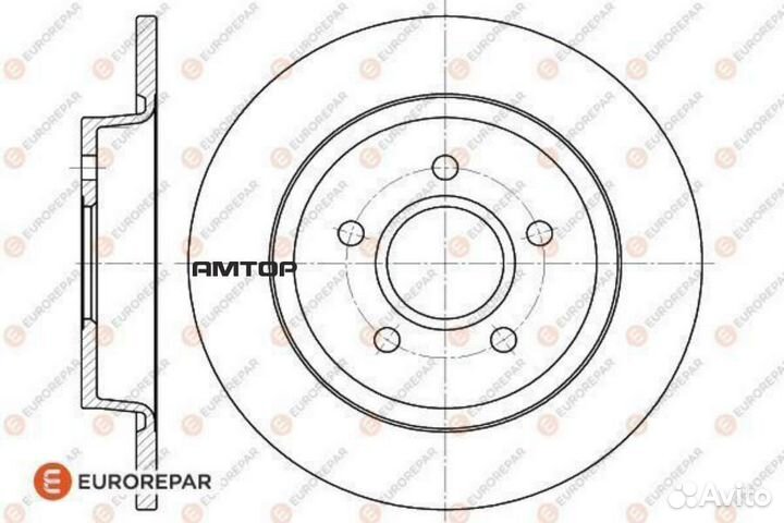 Eurorepar 1618869780 Диск тормозной зад прав/лев