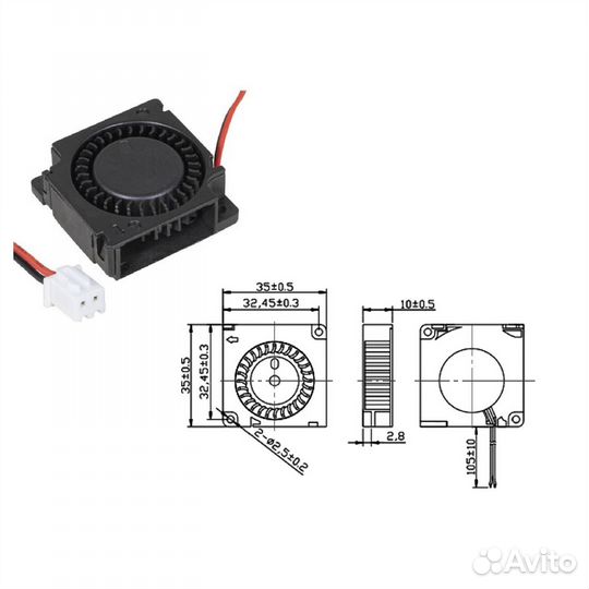 1 шт Вентилятор RQR30090B 12V