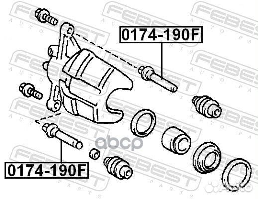 Втулка направляющая тормозного суппорта перед прав