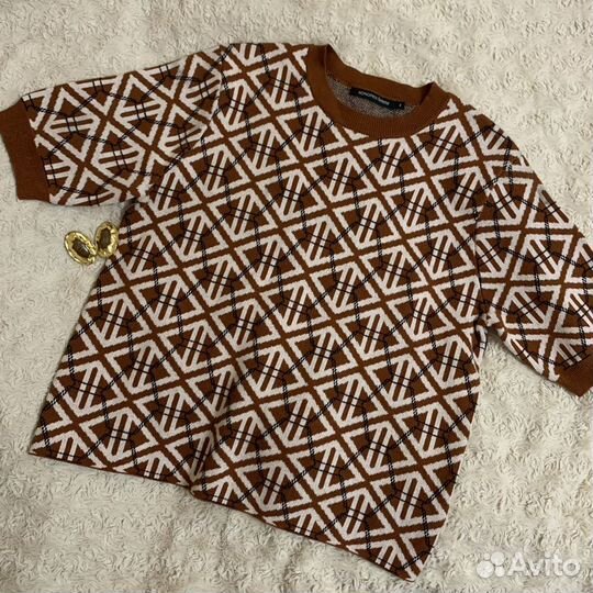 Трикотажная кофта рубашка