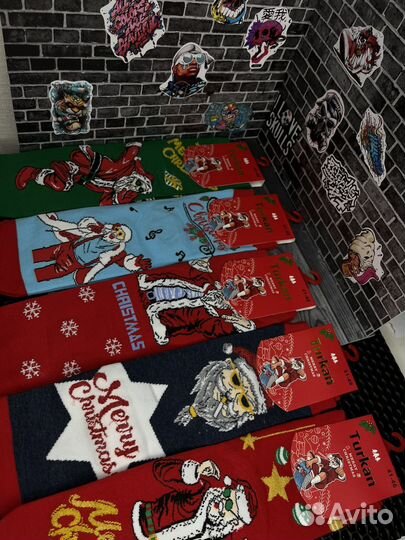 Носки с принтом новогодние