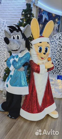 Ростовые куклы волк И заяц