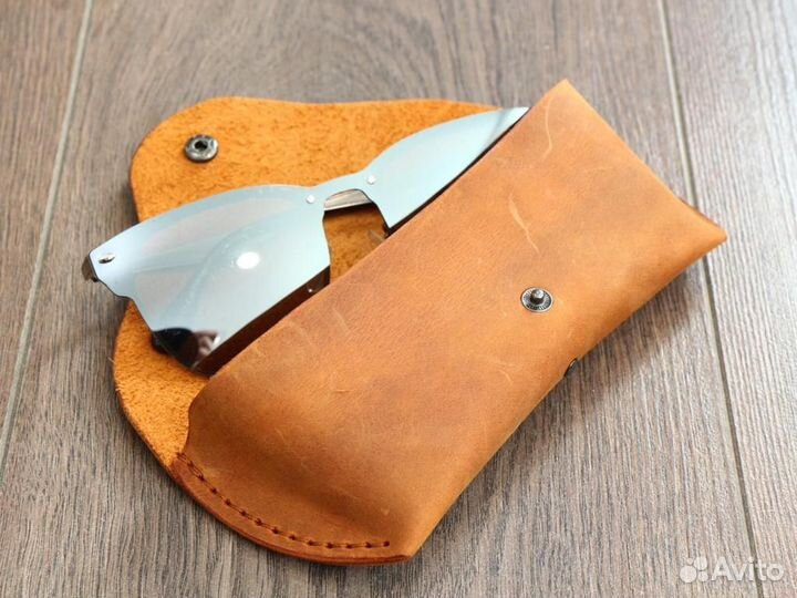 Чехол для очков из натуральной кожи