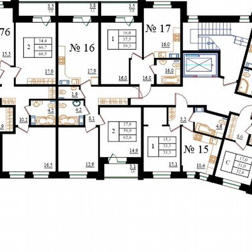 1-к. квартира, 39,2 м², 2/8 эт.