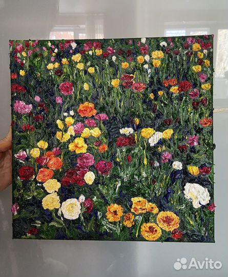 Картина маслом на холсте цветы