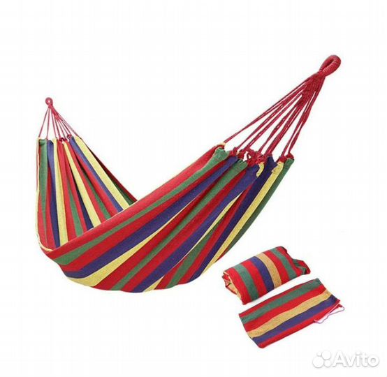 Красный полотняный гамак, 180 см