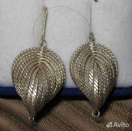 Серьги серебро, винтаж, 2 пары