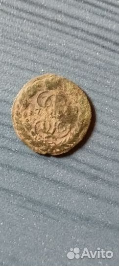 Монета полушка xviii век