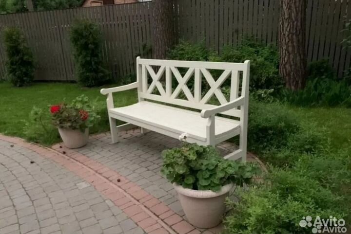 Скамейка садовая деревянная