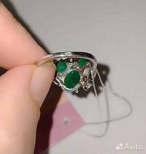 Серебряное кольцо с агатом и лимонными топазами