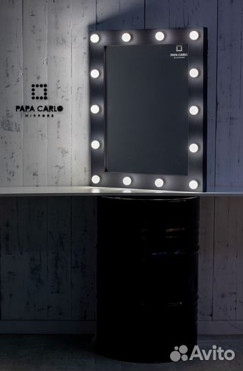 Гримерное зеркало с лампочками