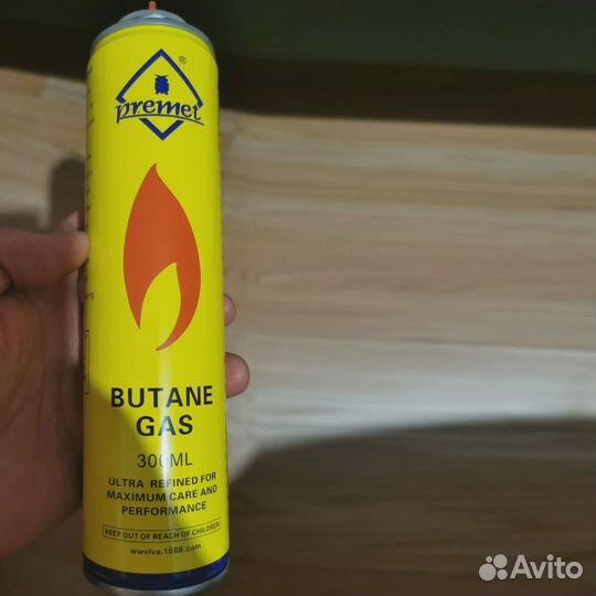 Газ для заправки зажигалок 300 мл баллон premet