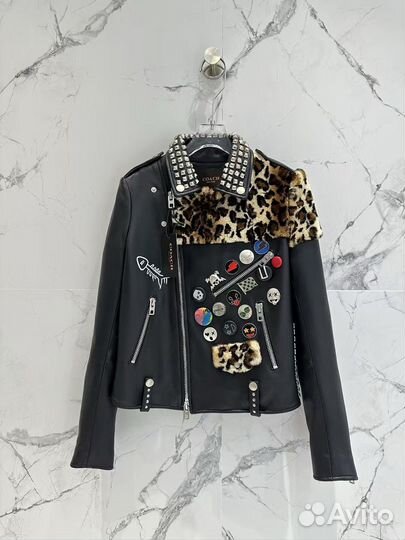 Кожаная куртка coach