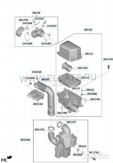 Передний правый подкрылок передний правый Kia Ceed