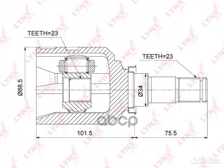 ШРУС внутренний перед прав/лев CI-3719 CI3719