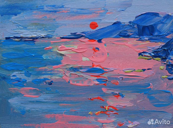 Картина море на холсте 18 х 24 масло, акрил