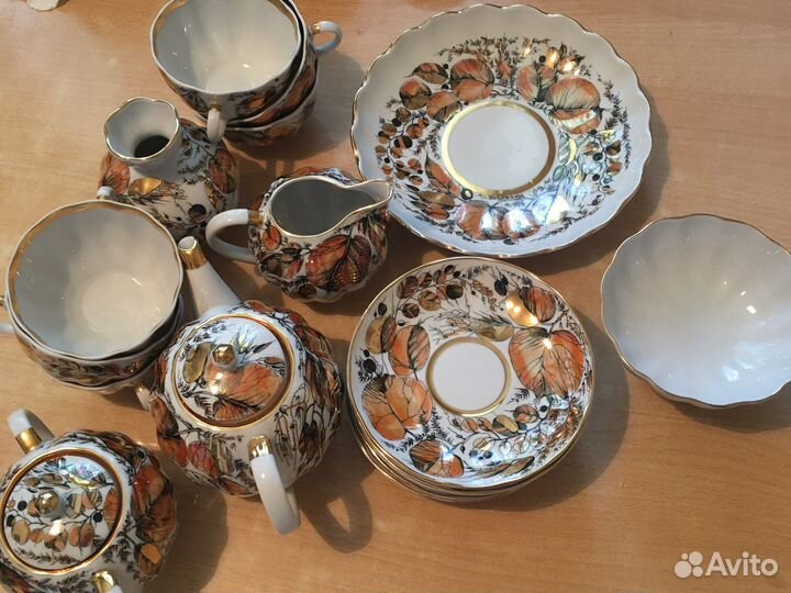 Чайный сервиз лфз СССР «Золотой сад»