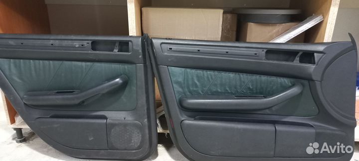 Дверные карты на audi a6 с5 1999г.зеленая кожа