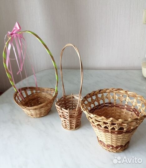Декоративные корзиночки для цветов набор
