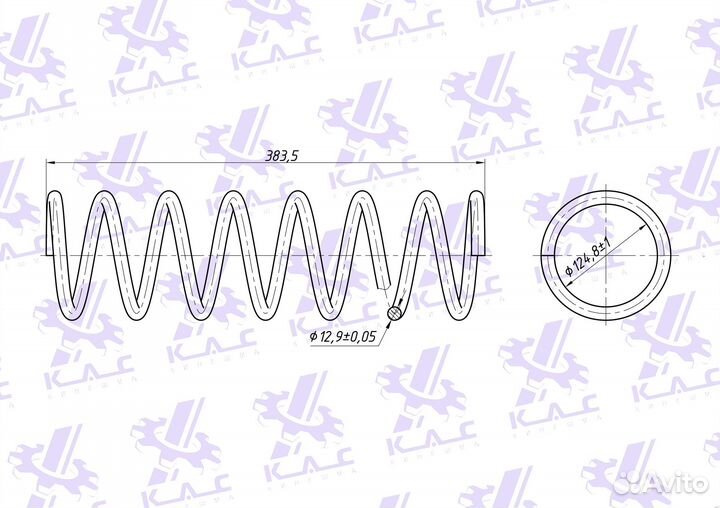 Пружина (2 шт.) передней подвески ваз 2108-2115
