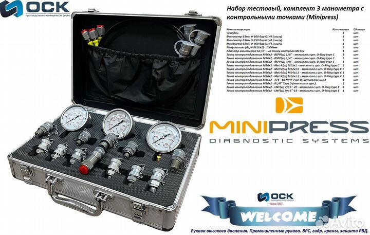 Набор для тестирования гидросистемы bdtk-25,40,60