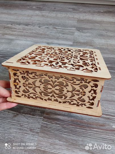 Шкатулка деревянная для творчества