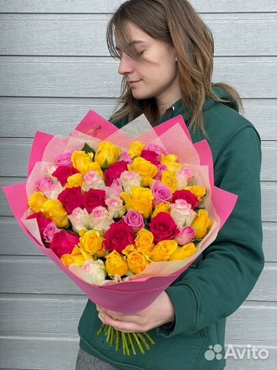 Розы с доставкой, 101 роза красные розы