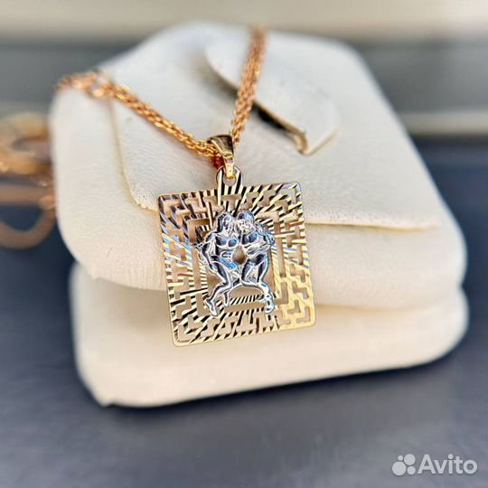 Золотая подвеска женская близнецы 585 золото