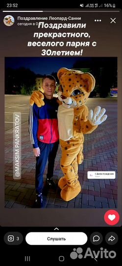 Поздравление Санни- солнечное, пятнистое чудо