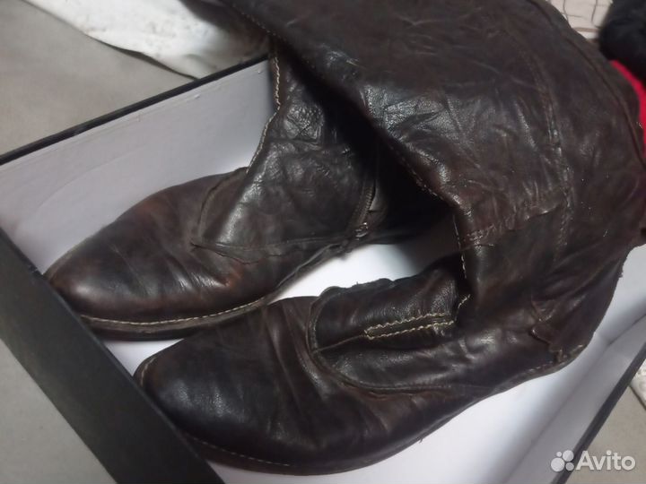 Сапоги женские натуральная кожа 40