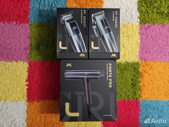 Машинка + триммер + фен jrl
