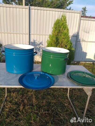 Кастрюля эмалированная 30 литров, бак для воды